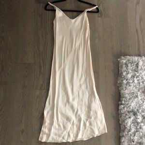 Babaton silk slip dress, light pale pink